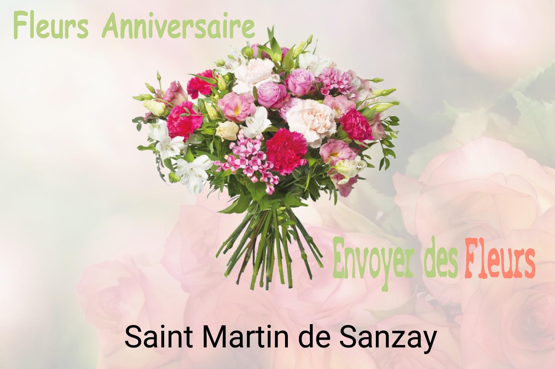 Bouquet de fleurs d’anniversaire livré à Saint-Martin-de-Sanzay