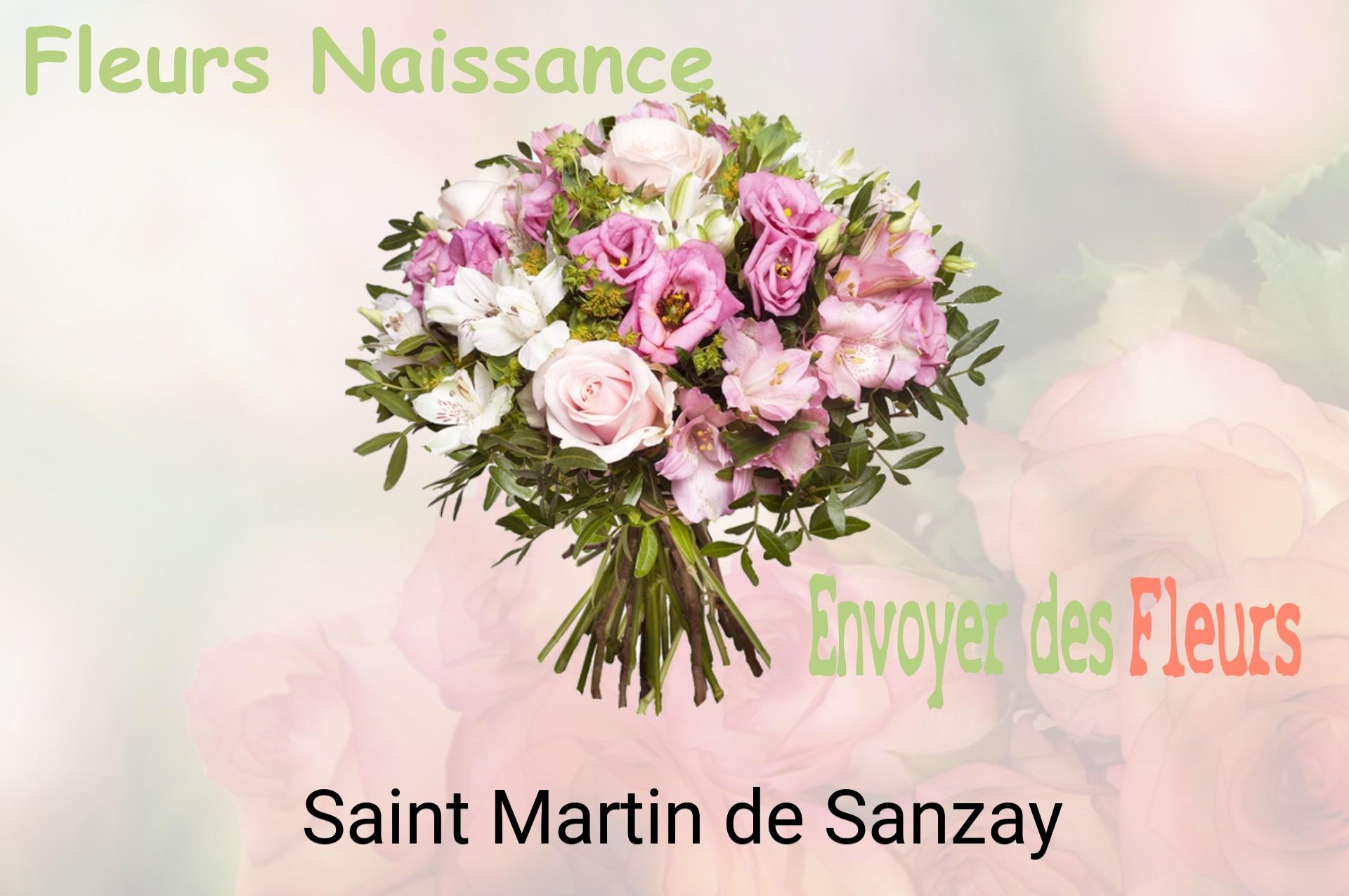 Bouquet de fleurs de naissance livré à Saint-Martin-de-Sanzay